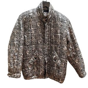 Clio leopard print silk Stylish size small animal print jacket